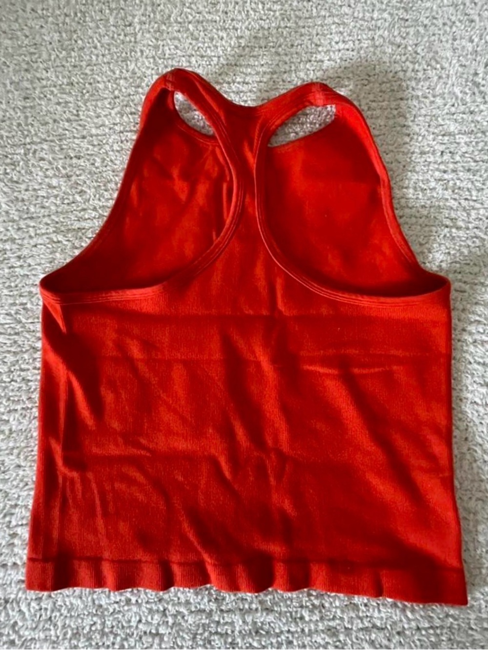 Free People Red Ribbed Racerback Tank - Picture 2 of 3